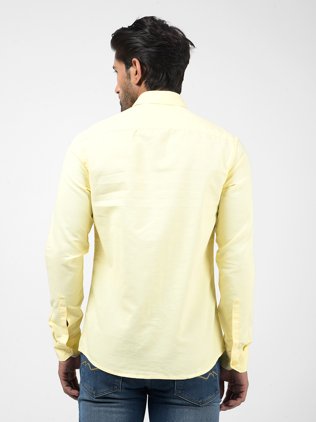 Numero Uno Men Solid Yellow Shirt
